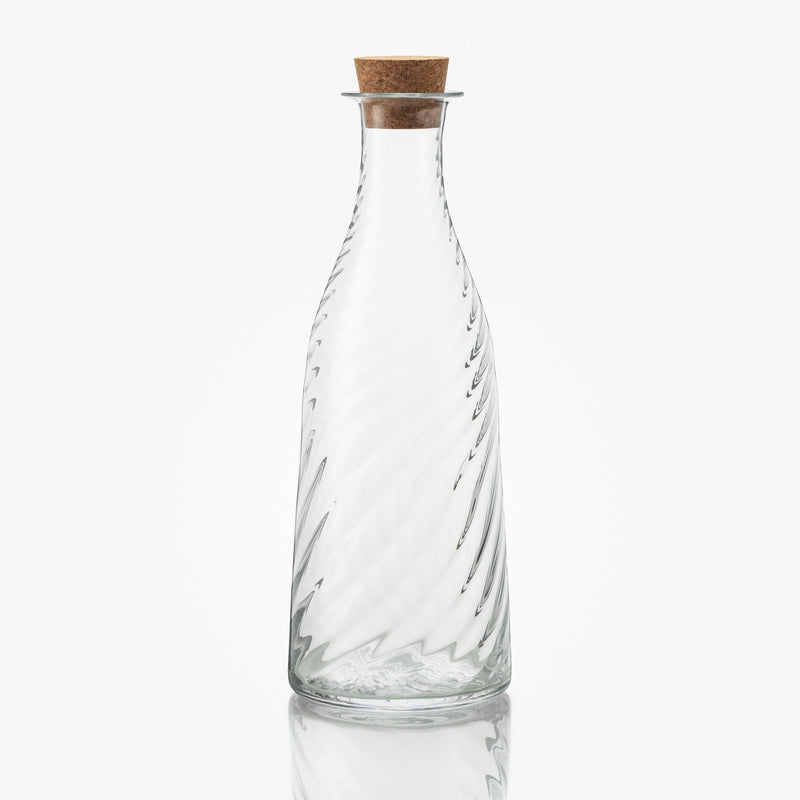 Herringbone Bottle, Clear